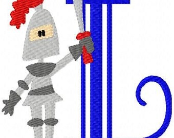 Knight Monogram Machine Embroidery Designs, Machine Embroidery Designs, Embroidery Font, knight mascot, machine embroidery//Joyful Stitches