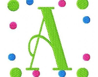 Dots Monogram Machine Embroidery Designs Font Set, Machine Embroidery Designs, Embroidery Font // Joyful Stitches