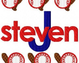 Baseball // Machine Embroidery Monogram Font Design Set, Machine Embroidery Designs, Baseball Embroidery,Monogram Embroidery,Joyful Stitches