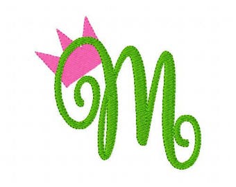 Crown // Princess // Monogram Font Machine Embroidery Design Set // Princess embroidery design // crown embroidery design // Joyful Stitches