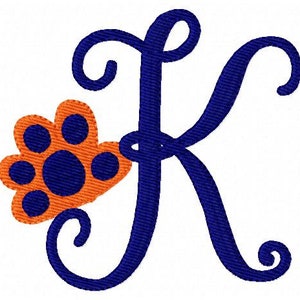 Paw Print // Tiger // Monogram Font, Machine Embroidery Designs, Embroidery Fonts, Machine Embroidery, Embroidery Pattern // Joyful Stitches