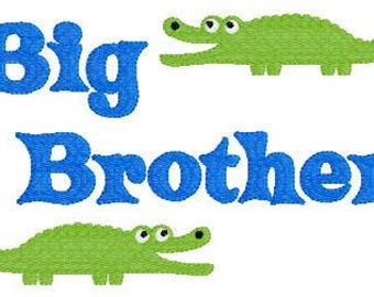 Embroidery Design, Big Bro Brother Gator  // Joyful Stitches