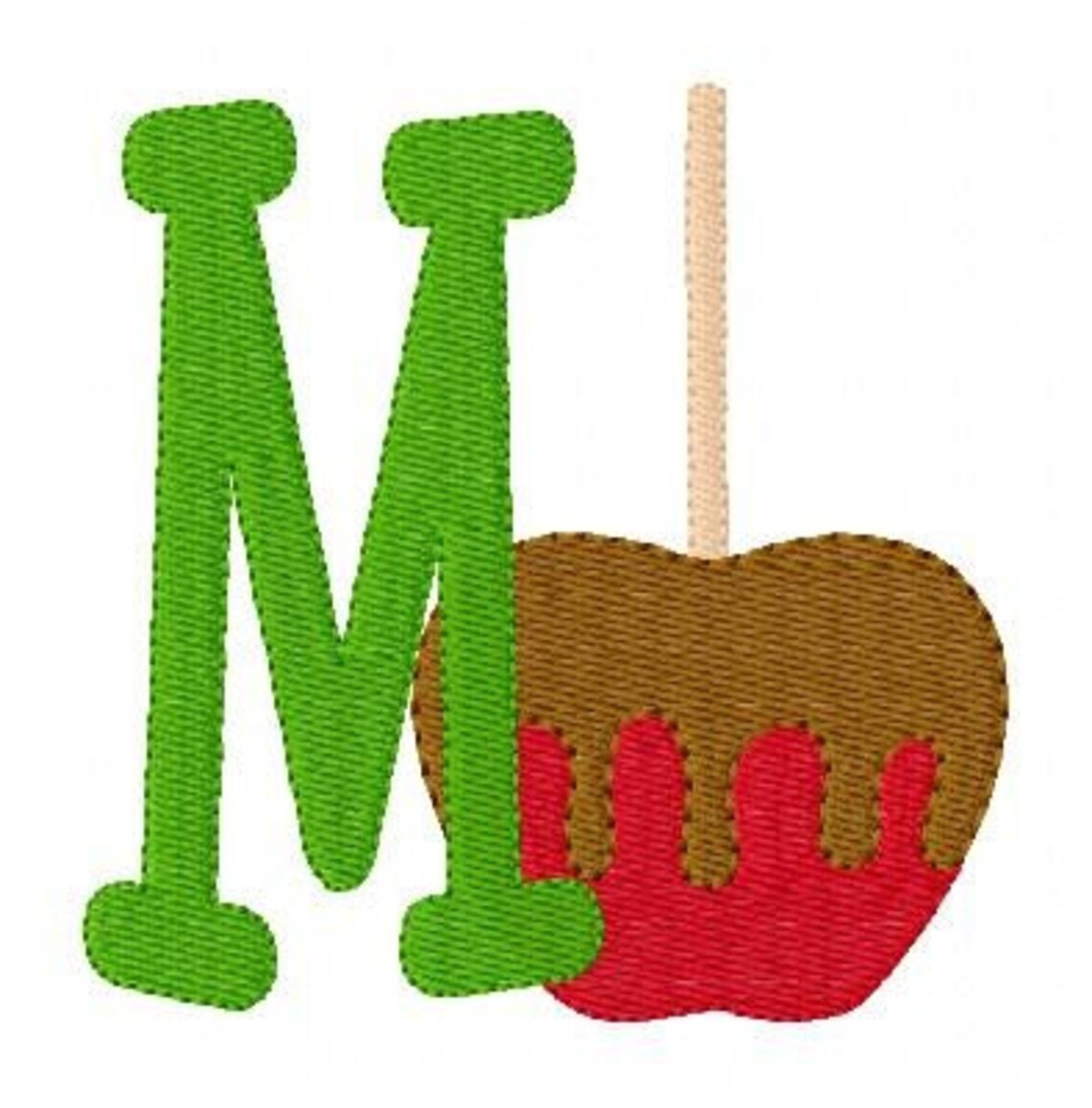 Caramel Apple // Machine Embroidery Monogram Font Design Set Etsy