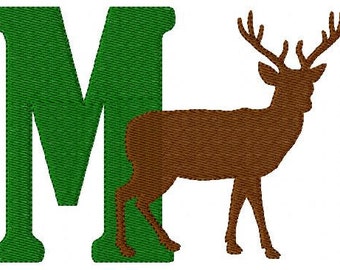 Deer Season //  5x7 // Hunting Monogram Machine Embroidery Font Design Set // Machine Embroidery Design  // Joyful Stitches