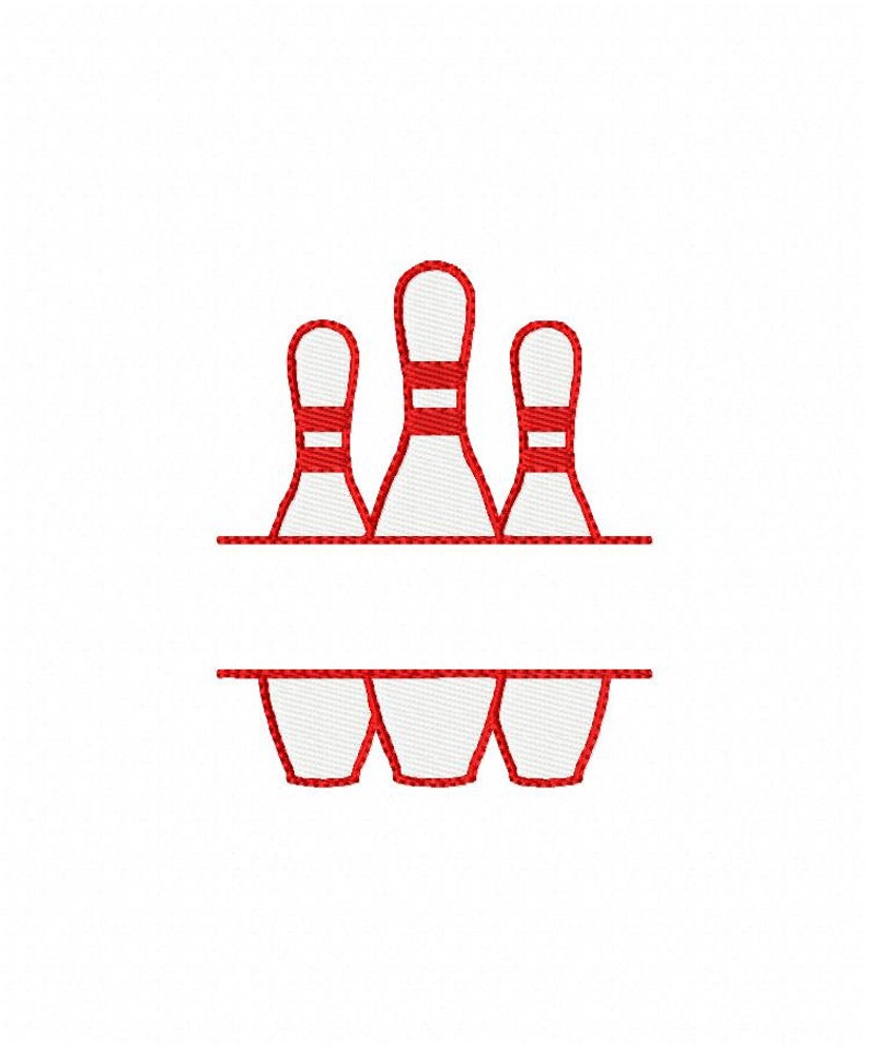 Bowling split name monogram team machine jessecmault design bowling