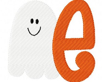 Halloween Little Ghost Monogram Machine Embroidery Font Design Set, Machine Embroidery Designs, Embroidery Font // Joyful Stitches