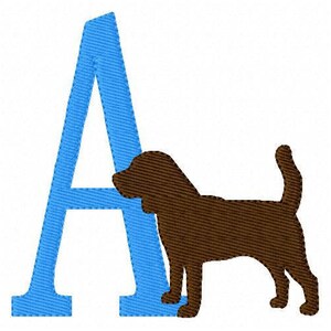 Dog, Labrador, Retriever, Lab, Monogram Machine Embroidery Font Design Set, Machine Embroidery Designs, Embroidery Font, Joyful Stitches image 4