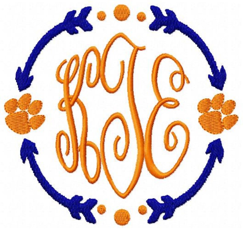 Paw print monogram frame machine embroidery design embroidery  etsy Paw print monogram frame machine embroidery design embroidery  etsy