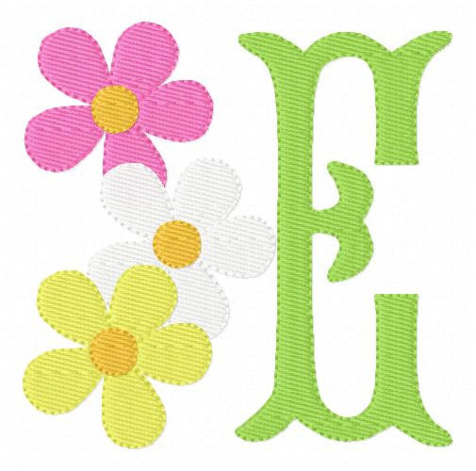 Dreaming of Daisies Monogram Embroidery Designs Embroidery Etsy