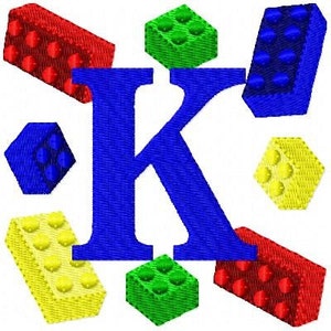 Interlocking Blocks Machine Embroidery Monogram Design Set, Machine Embroidery Designs, Embroidery Font // Joyful Stitches