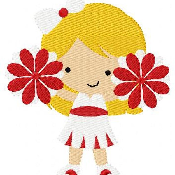 Embroidery Design, Cheerleader // Cheer //  // 5x7 // Joyful Stitches