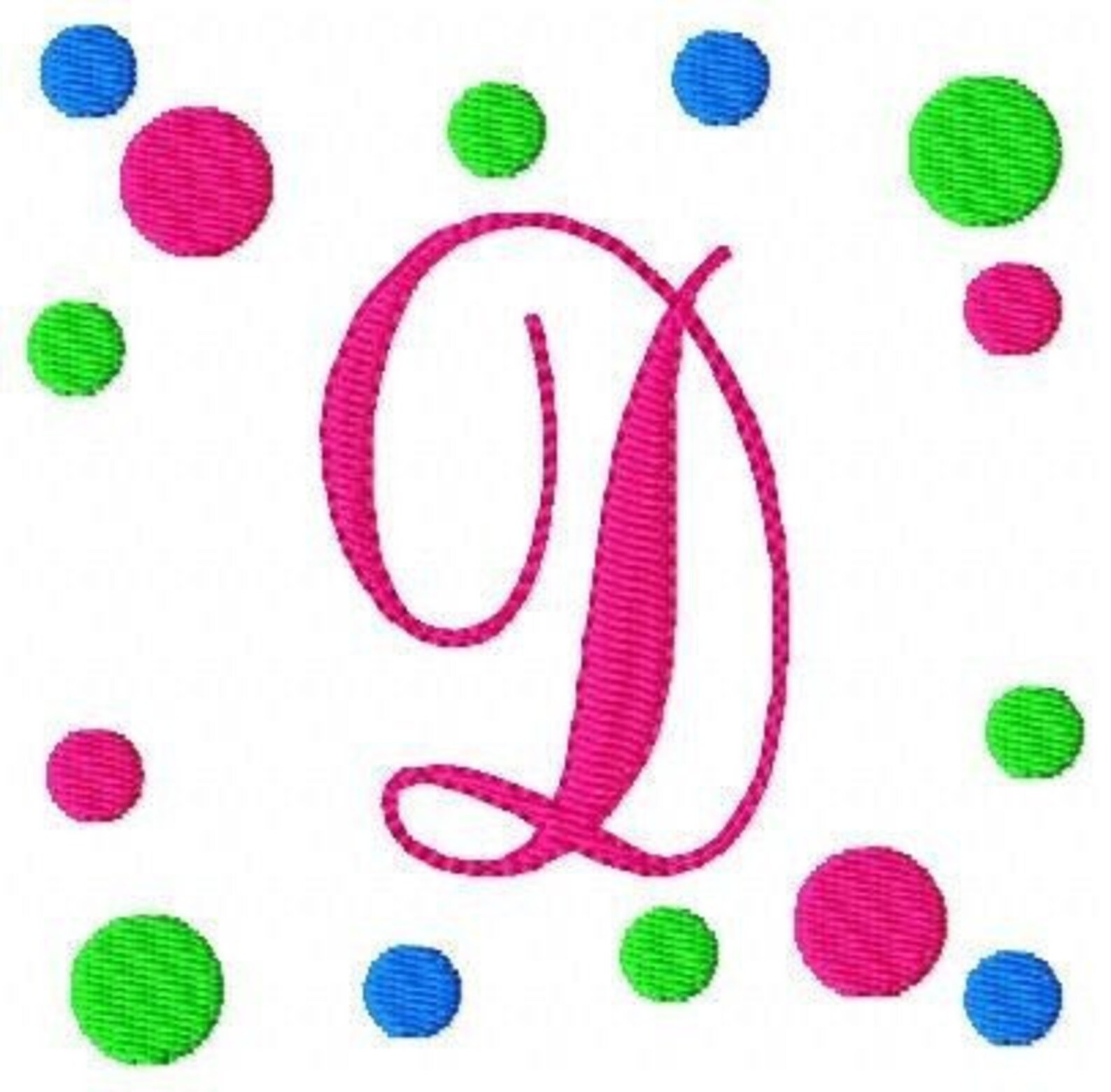 Dots Machine Embroidery Monogram Font Set // Dot Embroidery Etsy
