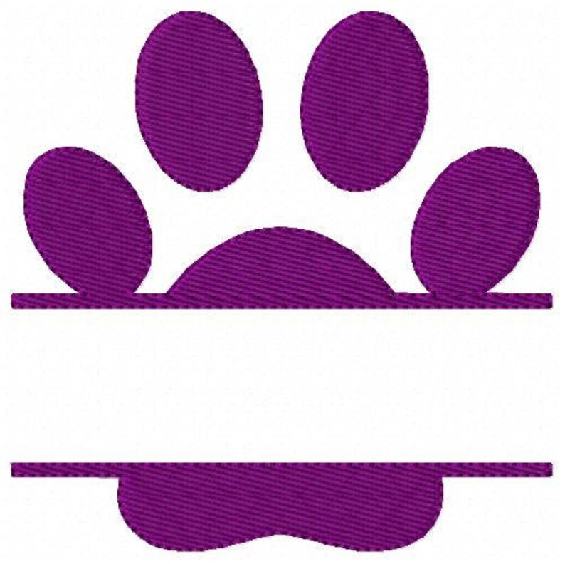 Paw print  split machine embroidery monogram font set  paw  etsy Paw print  split machine embroidery monogram font set  paw  etsy