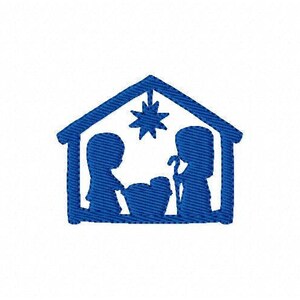 Embroidery Design, Nativity, Manger, Christmas Embroidery Design, Nativity Embroidery Design, Silhouette//Joyful Stitches