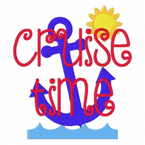 Cruise Time Embroidery Design, Machine Embroidery Design, Summer Embroidery Design,  Joyful Stitches