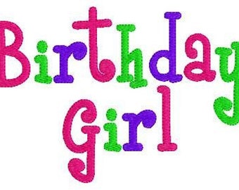 Embroidery Design, Birthday // Birthday Girl //  // Joyful Stitches