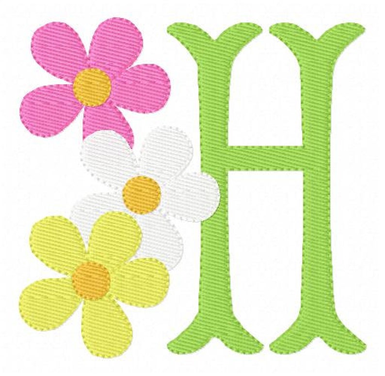Dreaming of Daisies Monogram Embroidery Designs Embroidery Etsy