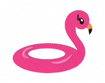 Flamingo Float Floatie Summer Machine Embroidery Design, Summer Embroidery Design, Flamingo Embroidery Design, Joyful Stitches