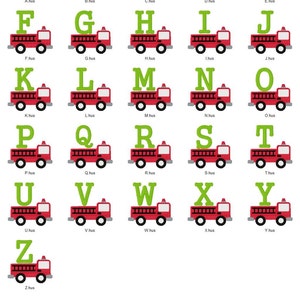 Fire Engine Machine Embroidery Monogram Design Setmachine Embroidery ...