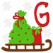 Christmas Sleigh With Gifts Monogram Embroidery Designs Font Set ...
