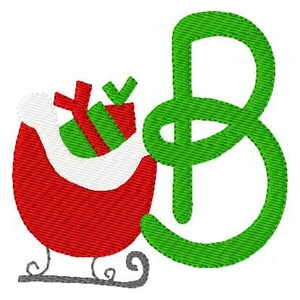 Sleigh // Christmas // Machine Embroidery Monogram Design Set, Machine ...