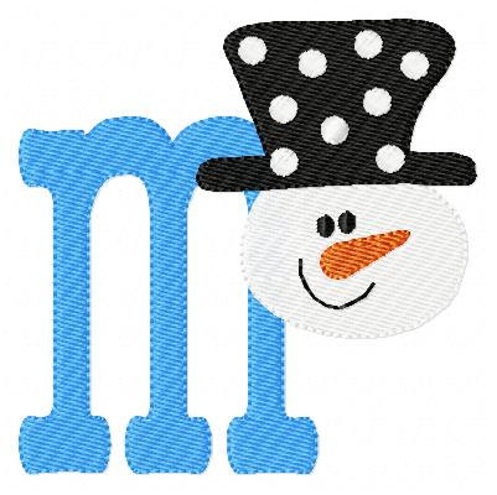 Snow Man Winter Monogram Embroidery Font Design Set Machine Etsy
