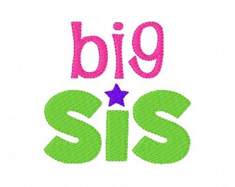 Embroidery Design, Big Sis Sister  // Joyful Stitches