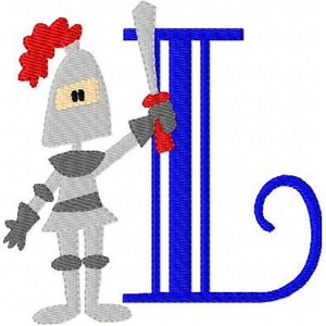 Knight Monogram Machine Embroidery Designs, Machine Embroidery Designs, Embroidery Font, knight mascot, machine embroidery//Joyful Stitches image 1