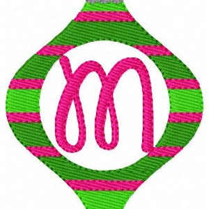 Christmas Ornament Monogram Embroidery Font Designs Set, Tree Ornament ...