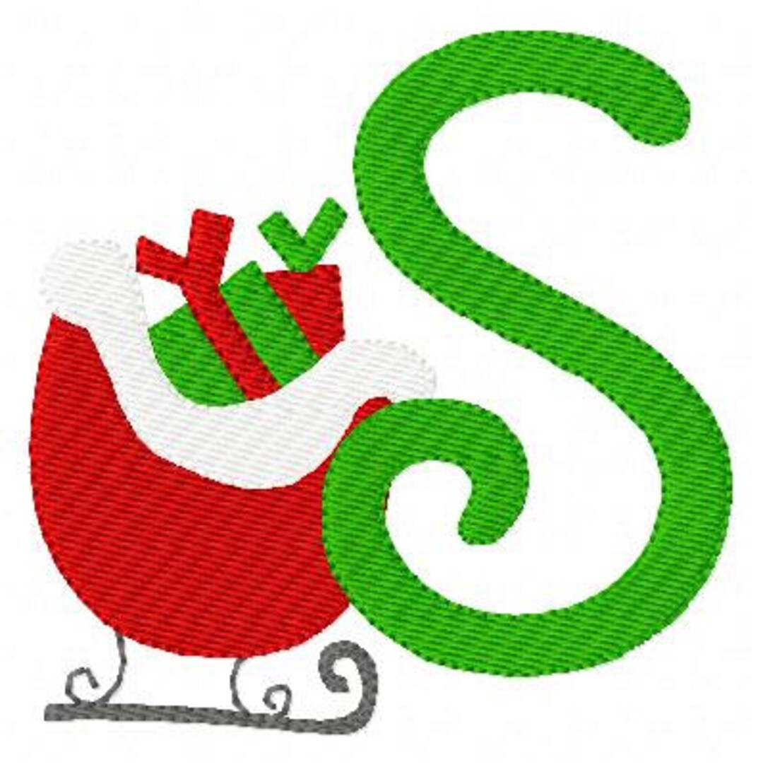 Sleigh // Christmas // Machine Embroidery Monogram Design Set, Machine ...