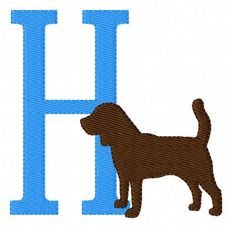 Dog, Labrador, Retriever, Lab, Monogram Machine Embroidery Font Design Set, Machine Embroidery Designs, Embroidery Font, Joyful Stitches image 1