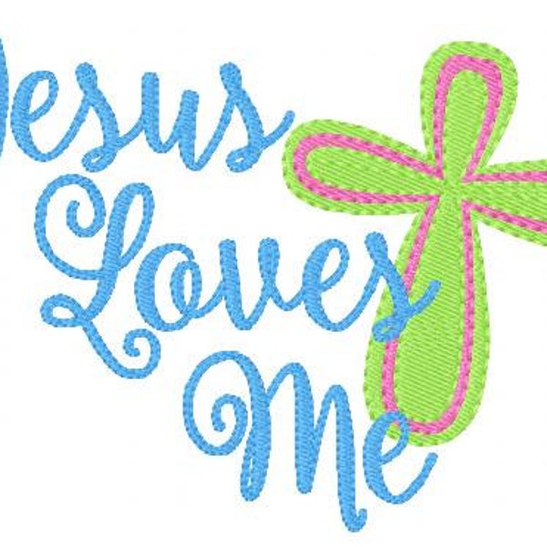 Jesus Loves Me Cross Stitch Pattern Etsy