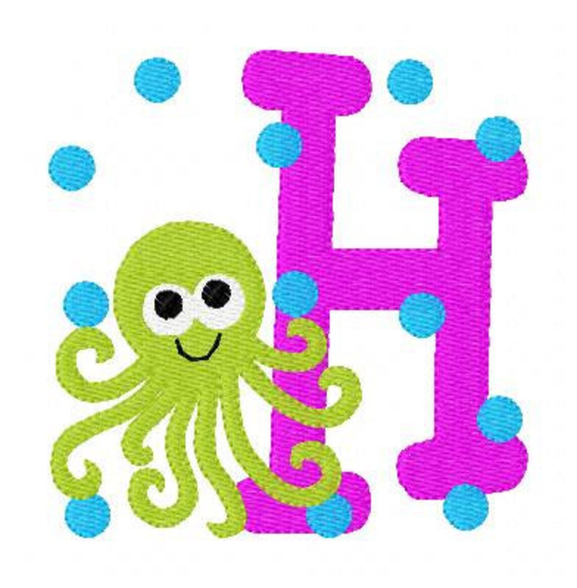 Octopus // Summer // Machine Embroidery Monogram Font Design Set ...
