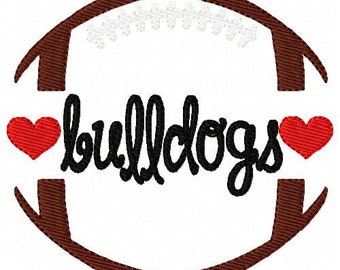 Football Embroidery Design, bulldogs, Sports Embroidery Design, Mascot Embroidery Design, Machine Embroidery Design, Joyful Stitches