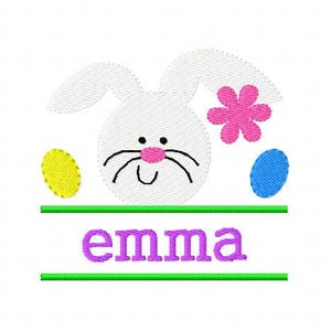 Bunny // Easter // Easter Bunny // Rabbit // Split Machine Embroidery Monogram Font Set, Machine Embroidery Designs // Joyful Stitches