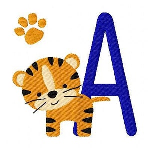 Tiger, Machine Embroidery Design, Tiger Embroidery Design, Embroidery Monogram Font, Sports Embroidery Design, Font // Joyful Stitches