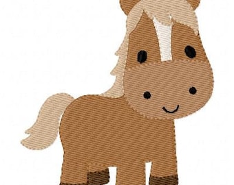 Embroidery Design, Pony Horse  Instant Download // Joyful Stitches