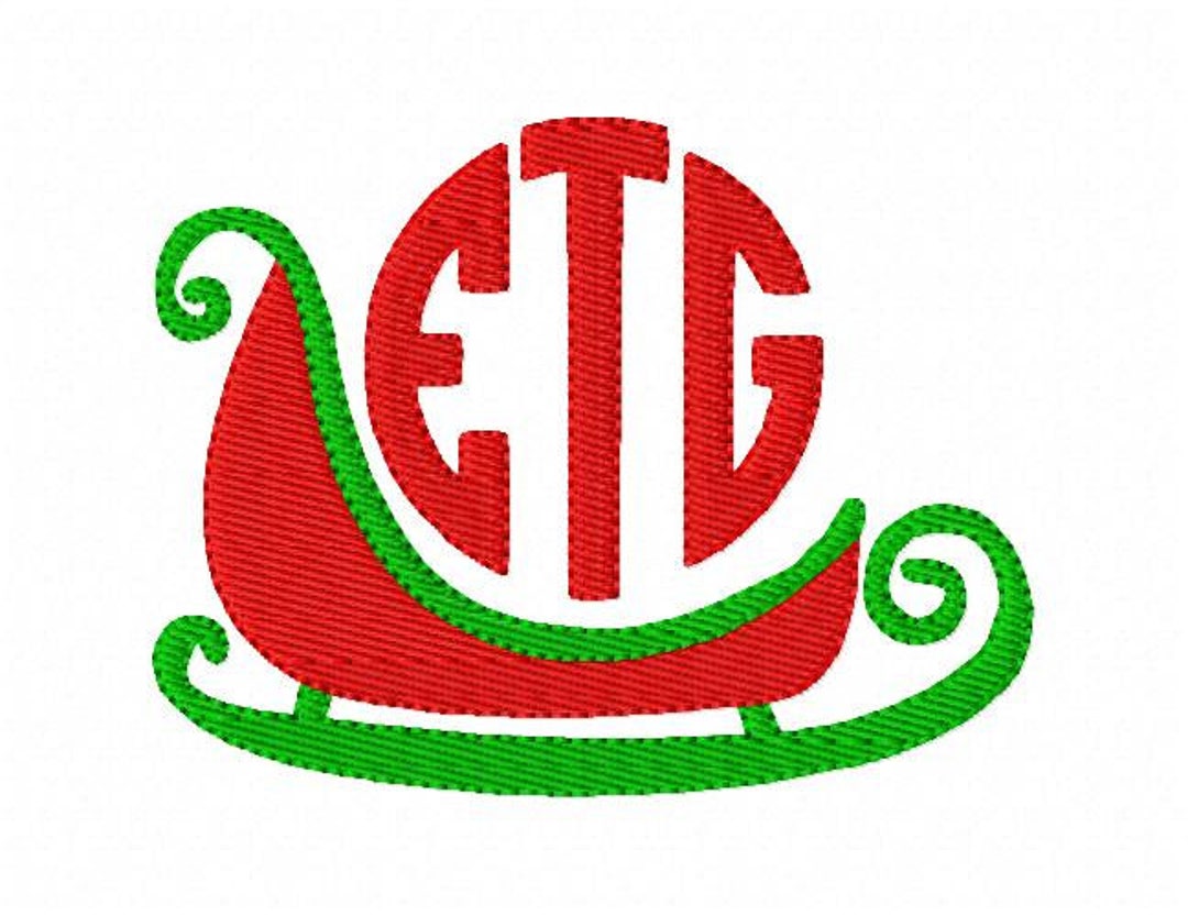 Santa's Sleigh // Christmas Sleigh // Circle // Three Letter ...