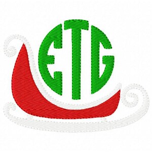 Santa's Sleigh // Christmas Sleigh // Circle // Three Letter ...