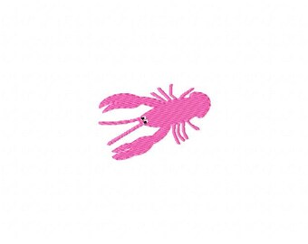 Petit motif de broderie d'écrevisses, motif de broderie d'été, motif de broderie de plage, motifs de broderie machine, points joyeux