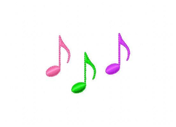 Single Colorful Music Notes