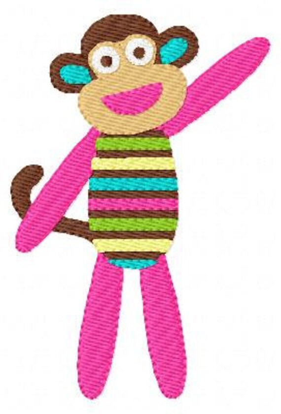 rainbow sock monkey