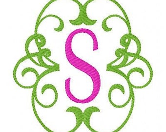 Swirly Girlie 2 Machine Embroidery Monogram Font Design Set // Swirls Monogram Embroidery Design // Girly Embroidery // Joyful Stitches