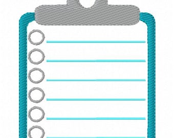 Clipboard Planner Checklist Machine Embroidery Design, Joyful Stitches, Kim Thompson Embroidery