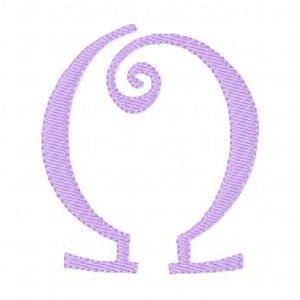 Greek Letters Embroidery Design // Curly Greek // Machine Embroidery Monogram Font Design Set // Sorority Embroidery  // Joyful Stitches