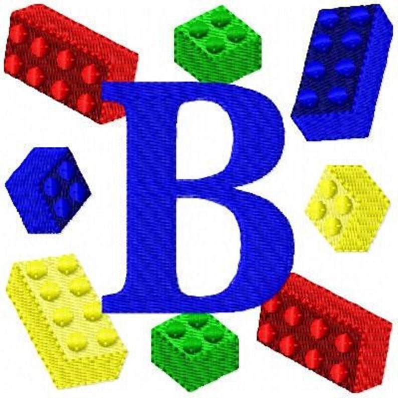 Interlocking Blocks Machine Embroidery Monogram Design Set, Machine ...