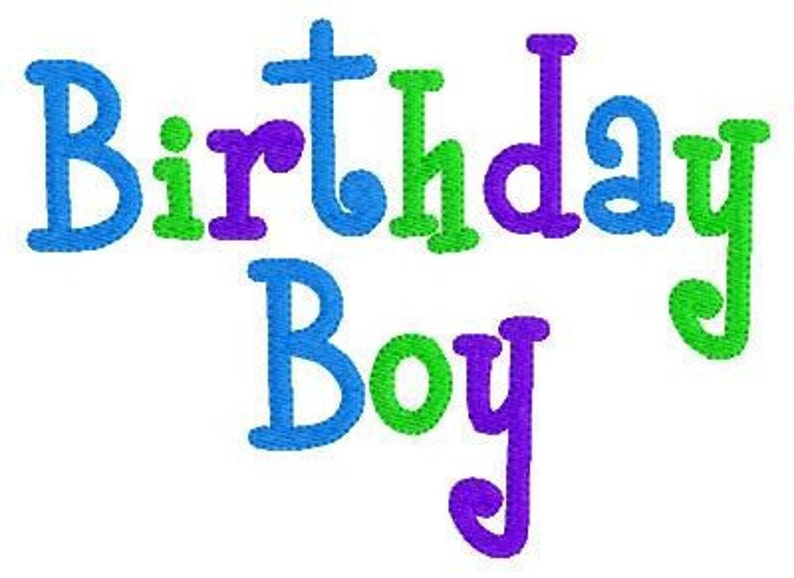 Embroidery Design, Birthday Boy // Joyful Stitches image 1