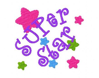 Super Star, Machine Embroidery Design, Star Embroidery Design // Joyful Stitches