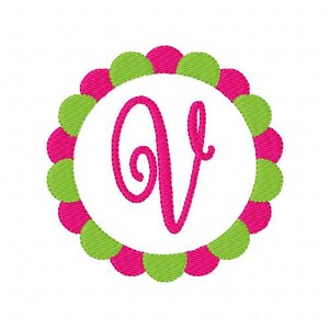 Circle Embroidery // Monogram Font Design Set // Cute Monogram Design // Embroidery Design // Joyful Stitches