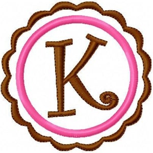 Scallop Circle Machine Embroidery Monogram Embroidery Font Design Set //Circle Embroidery Design//Mongram Embroidery Design//Joyful Stitches